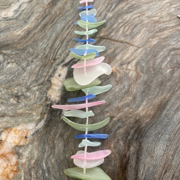 Pastel Sea glass suncatcher sun catcher window wall hanging 8” long - Picture 3 of 3